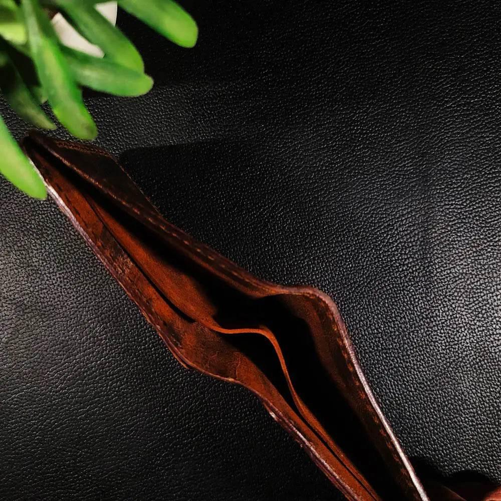 Handmade Leather Article No 102 Bifold Classic Wallet For Men - Ridge N Threads Pakistan