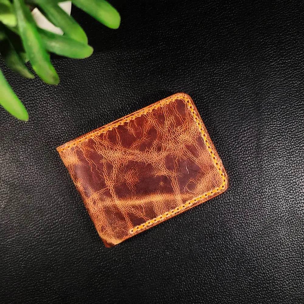 Handmade Leather Article No 102 Bifold Classic Wallet For Men - Ridge N Threads Pakistan