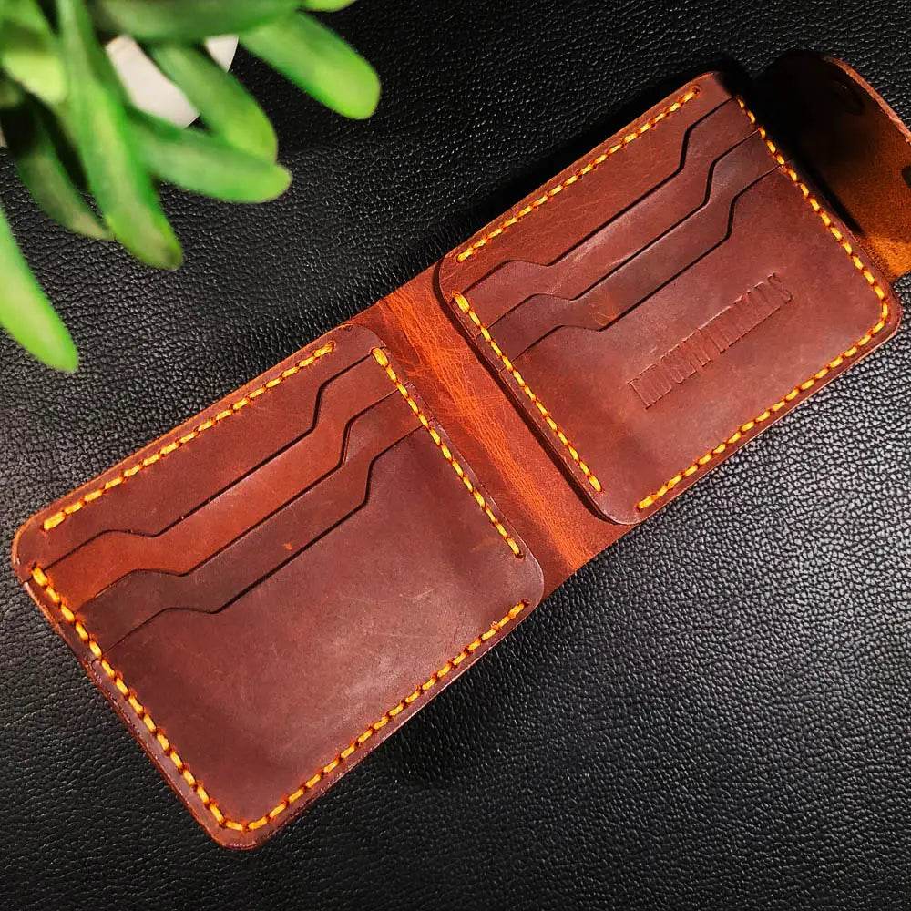 Article No 103 Bifold Traditional Wallet Full Option Double Snap - Ridge N Threads Pakistan