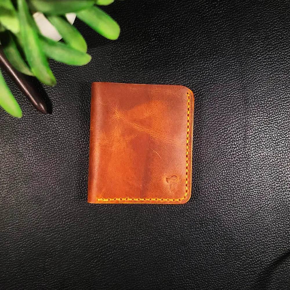 Handmade Leather Article No 801 Vertical Smart Bifold Wallet - Ridge N Threads Pakistan