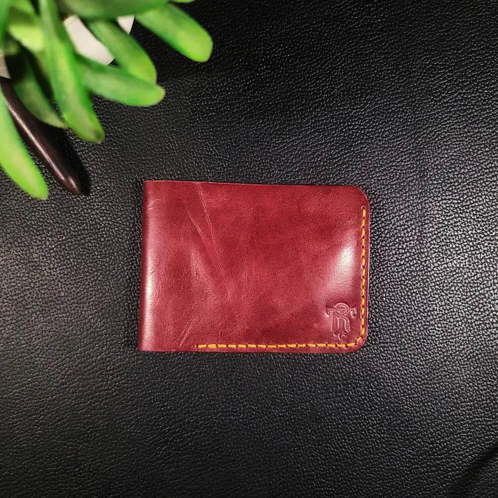 Handmade Leather Article No 401 Bifold Sleek Wallet For Men - Ridge N Threads Pakistan