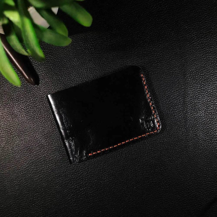 Handmade Leather Article No 401 Bifold Sleek Wallet For Men - Ridge N Threads Pakistan
