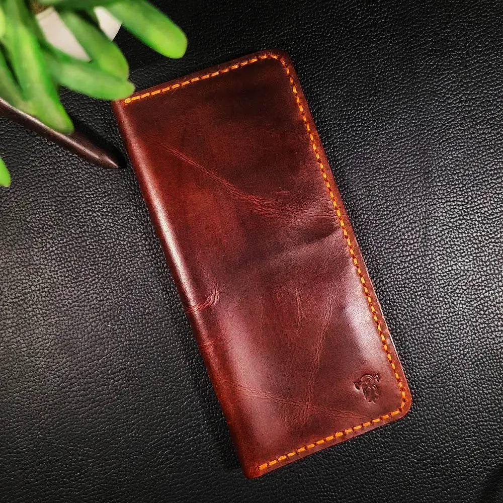 Handmade Leather Article No 701 Long Bifold Wallet For Men - Ridge N Threads Pakistan