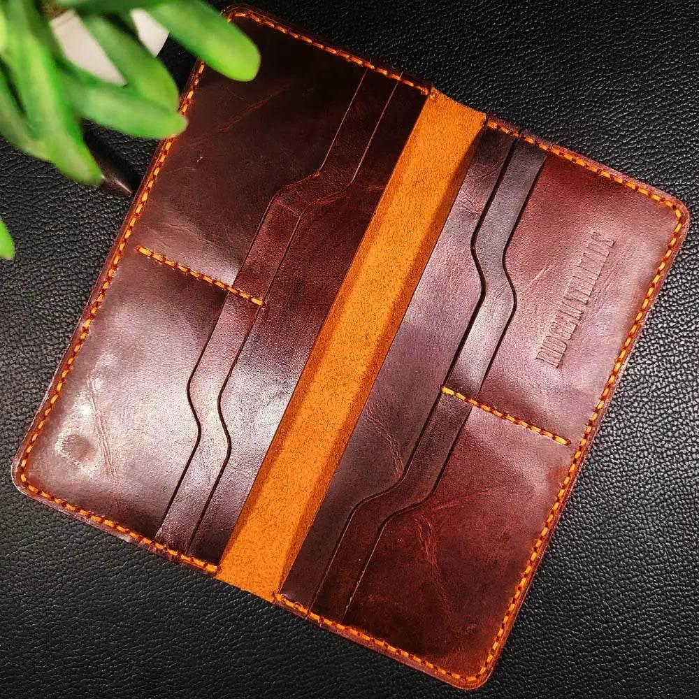 Handmade Leather Article No 701 Long Bifold Wallet For Men - Ridge N Threads Pakistan