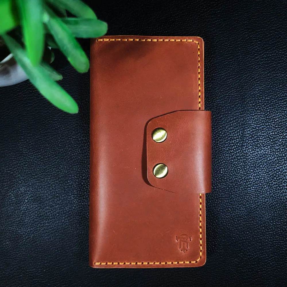 Article No 703 Long Elegant Wallet With Double Button Snap - Ridge N Threads Pakistan