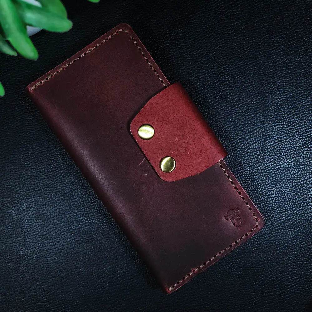 Article No 703 Long Elegant Wallet With Double Button Snap - Ridge N Threads Pakistan