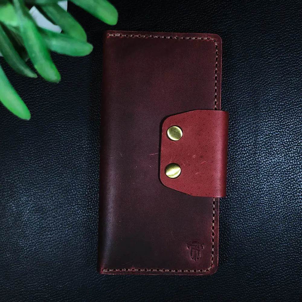 Article No 703 Long Elegant Wallet With Double Button Snap - Ridge N Threads Pakistan