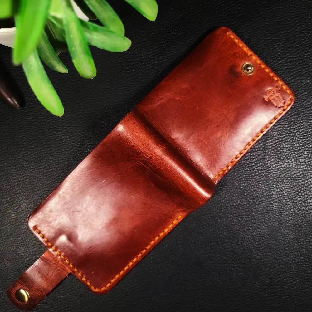 Handmade Leather Article No 106 Bifold Full Option Classic Wallet - Ridge N Threads Pakistan