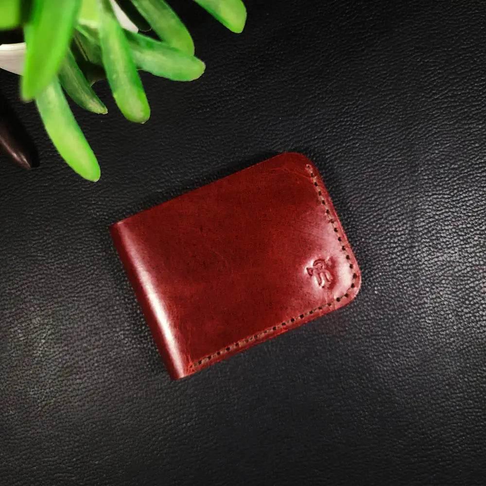 Handmade Leather Article No 201 Compact Bifold Wallet For Men - Ridge N Threads Pakistan
