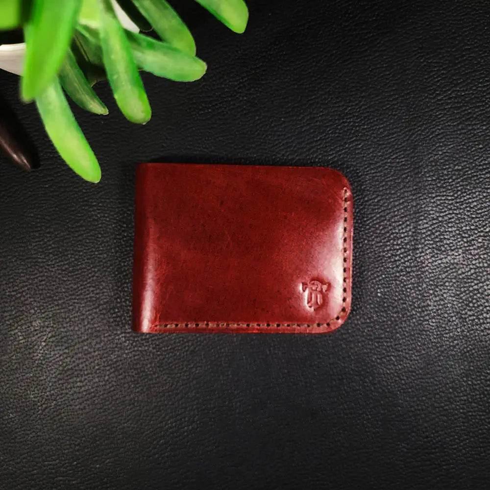 Handmade Leather Article No 201 Compact Bifold Wallet For Men - Ridge N Threads Pakistan