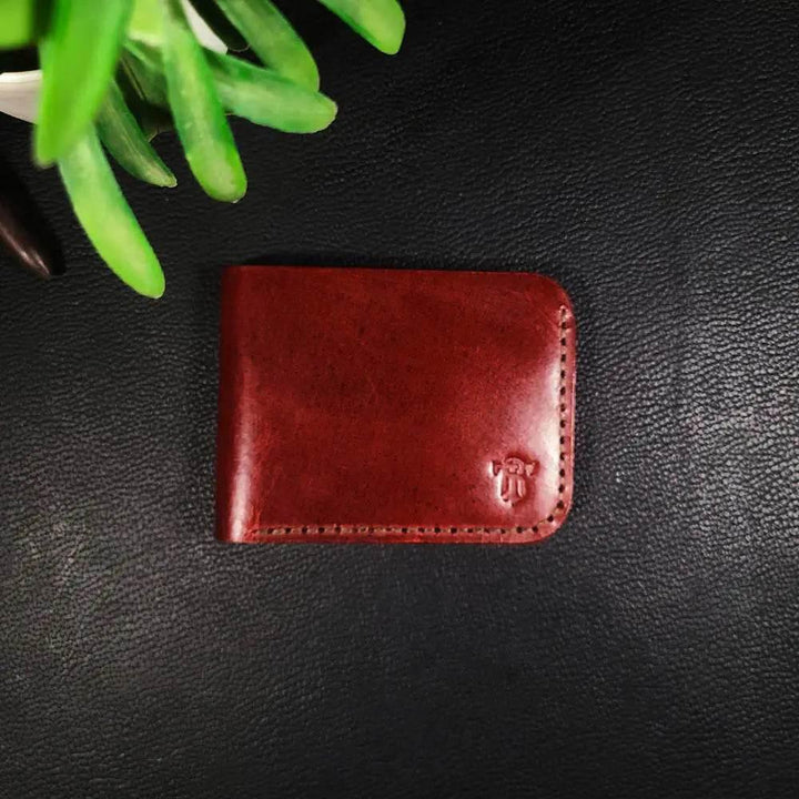 Handmade Leather Article No 201 Compact Bifold Wallet For Men - Ridge N Threads Pakistan