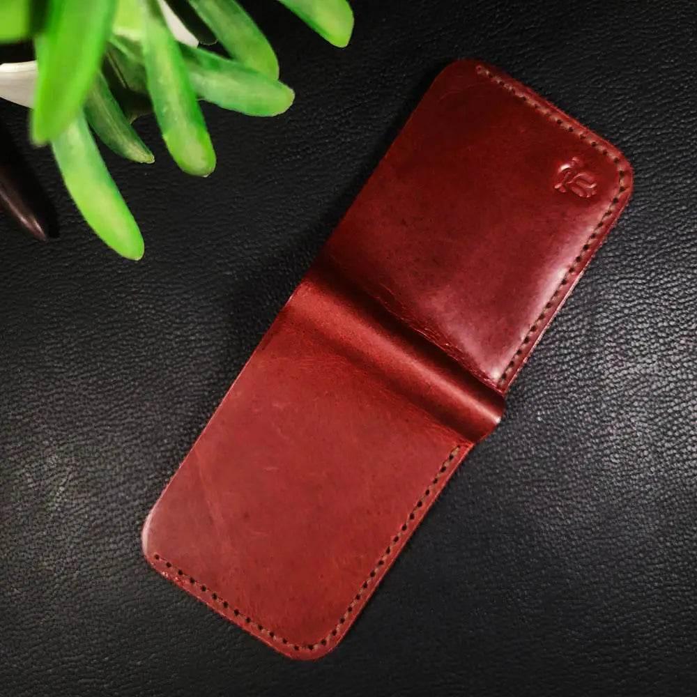 Handmade Leather Article No 201 Compact Bifold Wallet For Men - Ridge N Threads Pakistan