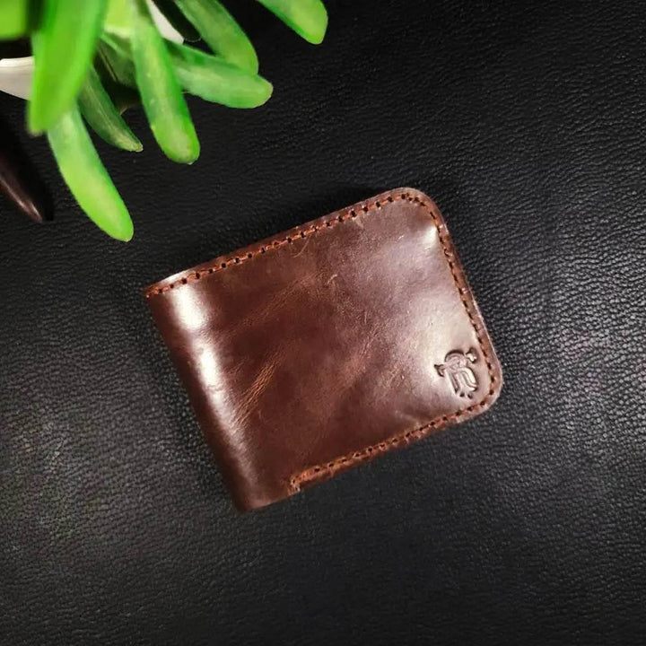 Handmade Leather Article No 202 Compact Bifold Wallets for Men - Ridge N Threads Pakistan