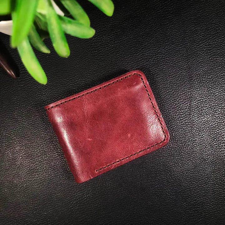 Handmade Leather Article No 104 Bifold Full Option Classic Wallet - Ridge N Threads Pakistan